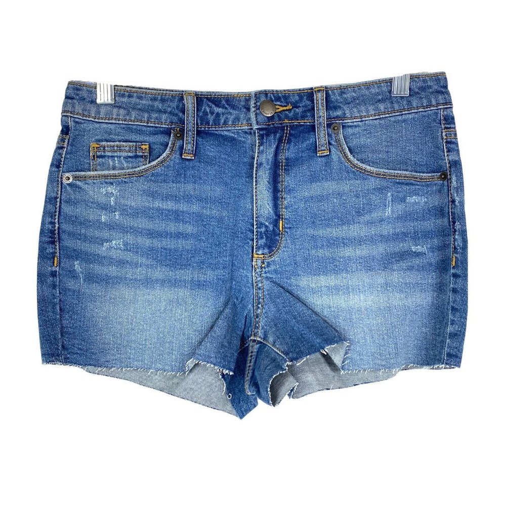 Universal Thread 6 Shorts Denim High Rise Shortie Jean Cutoff Medium Wash Blue